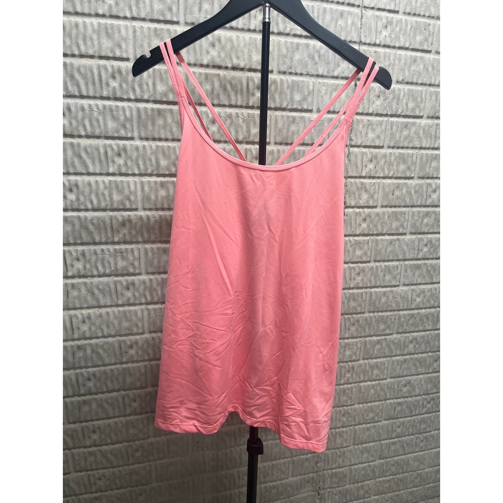 Ideology Womens XXL Coral‎ Pink Strappy Cross Back Performance Tank Top NWT